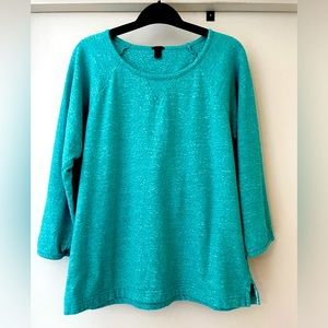 J. Crew Aqua light blue Pullover Sweatshirt Top- Size Medium